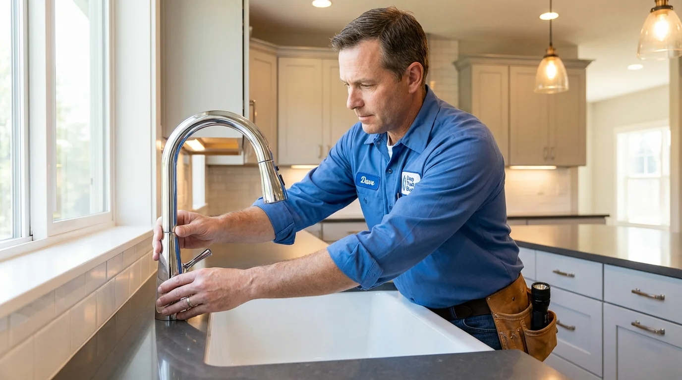 Kitchen faucet installation by Johns Plumbing LLC in Lake Villa